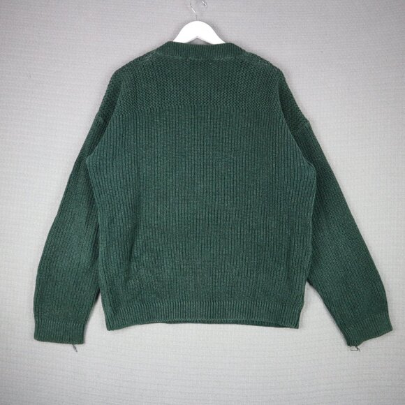 Eddie Bauer 1990s Vintage Thick Knit Henley Sweater Mens Medium - Picture 2 of 7